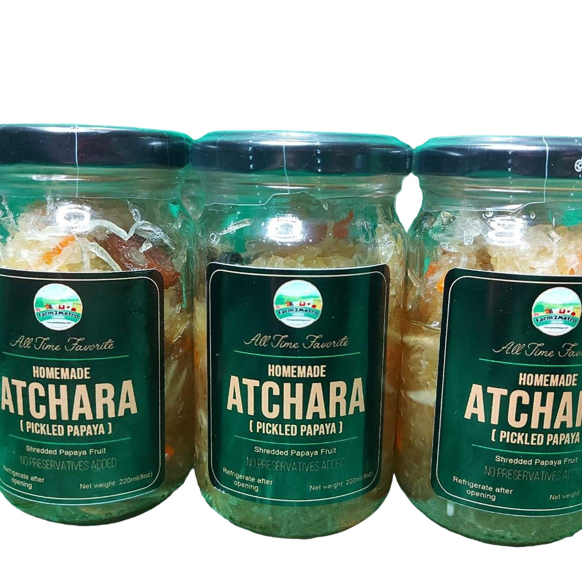 特製パパイヤ漬け【アッチャラ】 - オーダー価格 / ボトル 220ml Nt.重量