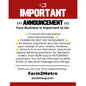 Important Announcement