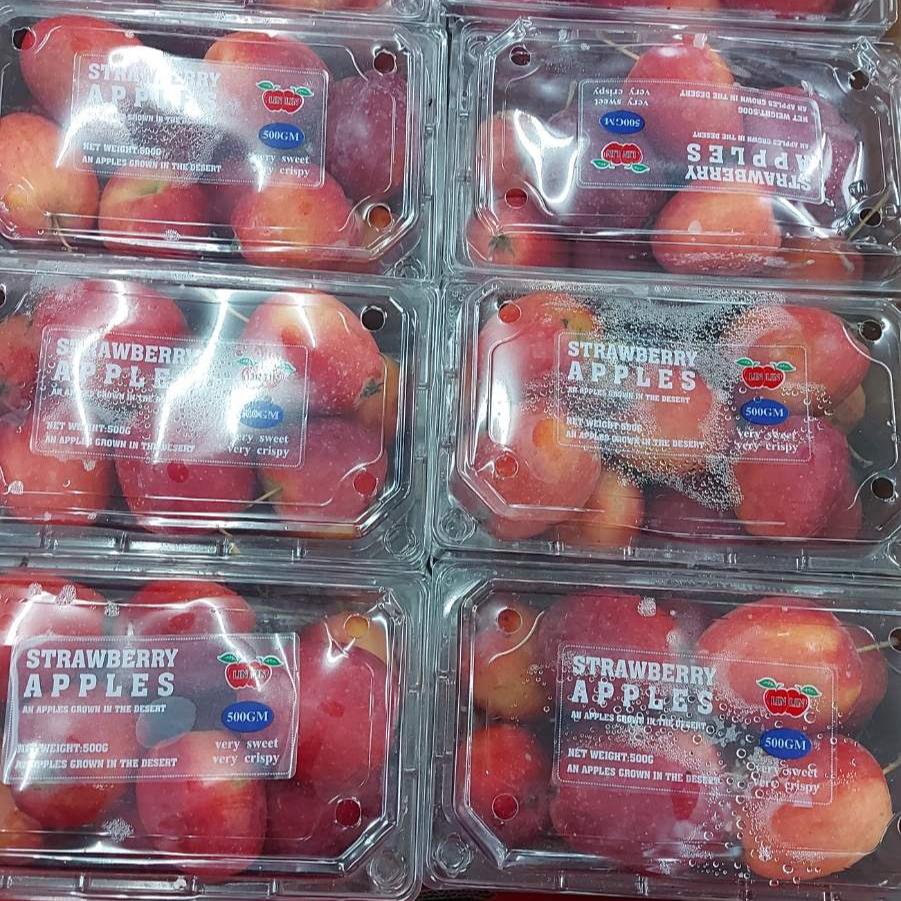 Imported Strawberry Apples - order price box of 16 packs