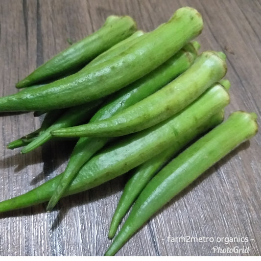 Fresh Organic Okra (order price/250grams) - Farm2Metro