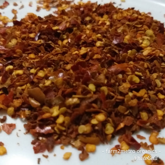 Natural Chili Flakes (order price/25 grams) - Farm2Metro