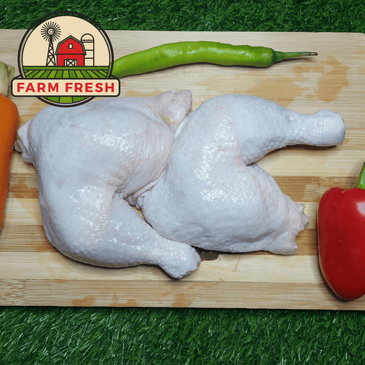 Fresh-cut Chicken Quarter leg - order price / 500 grams